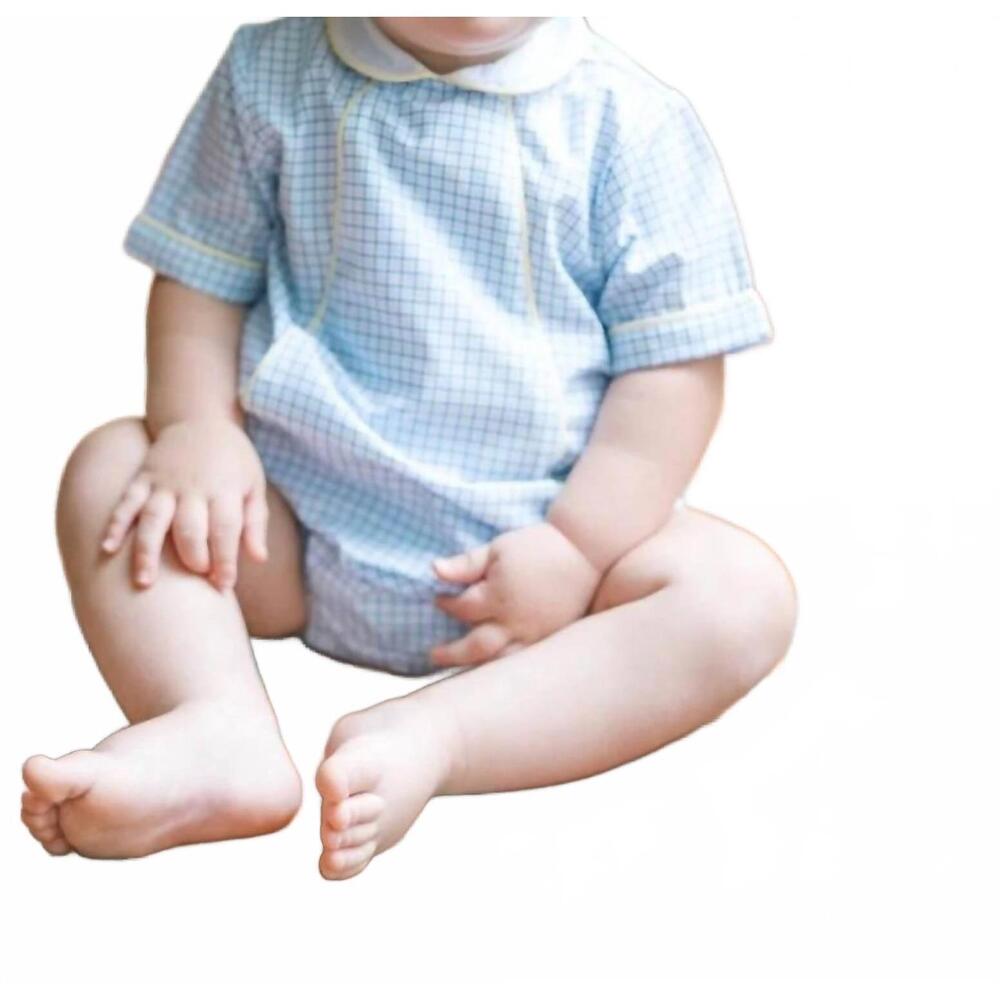 NEW LULLABY SET adam bubble playsuit in skyline plaid